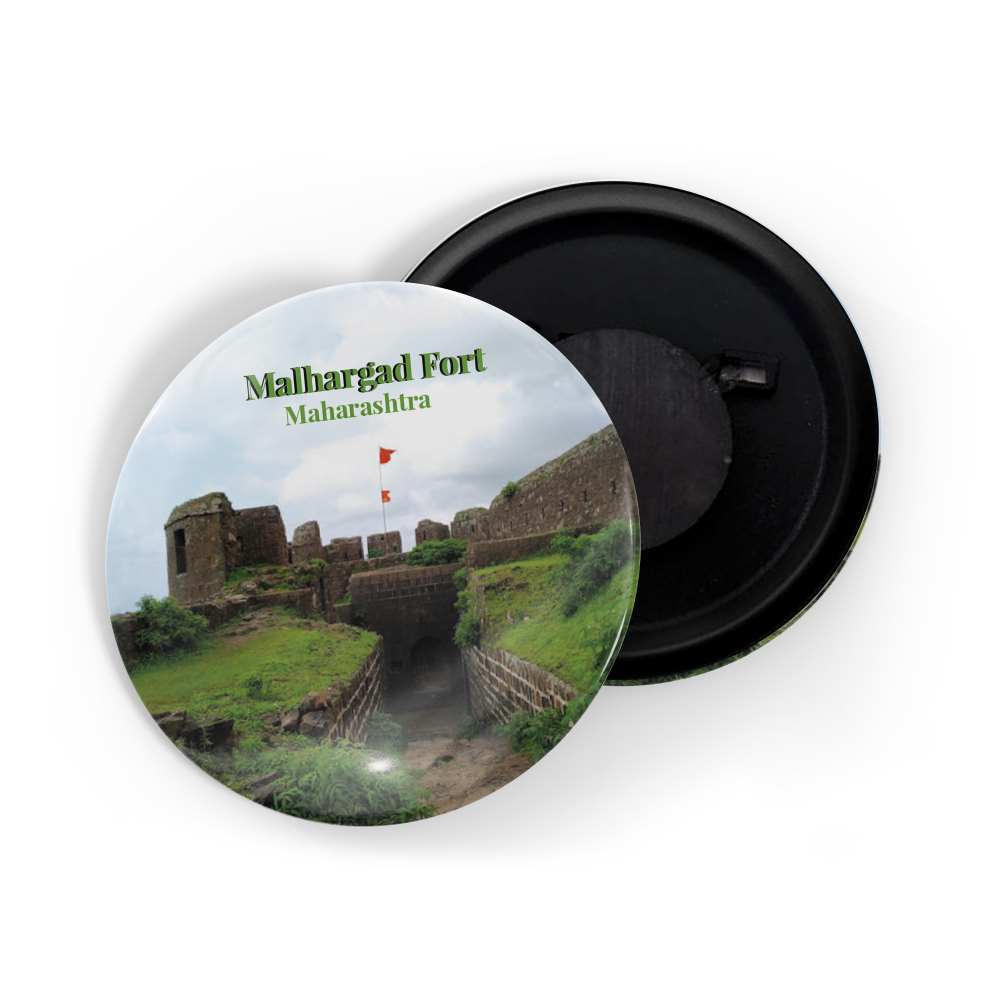 dhcrafts Fridge Magnet Multicolor Maharastra Malhargad Fort D1 Glossy Finish Design Pack of 1